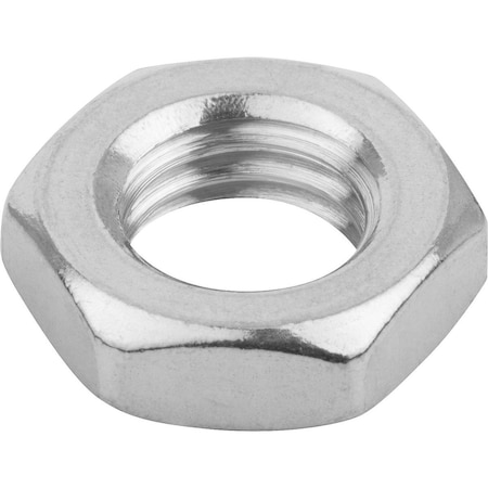 Kipp Hex Nut, M16, Stainless Steel, Not Graded, Bright Zinc Plated, 8 mm Ht K0700.1161